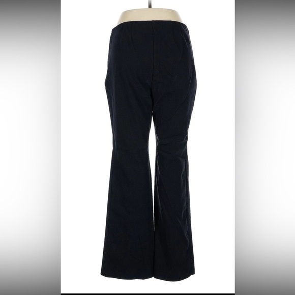 Talbots Flared Dress Pants Sz 14 Tall Trousers High Rise Waist Black - Picture 1 of 4